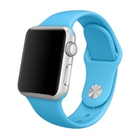 Soft Silicone Sport Style Replacement iWatch Strap Band  Blue/38mm