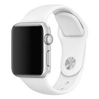 Soft Silicone Sport Style Replacement iWatch Strap Band (White/38mm)
