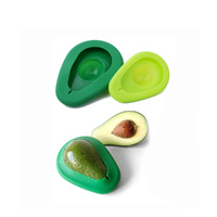 Set of 2 x Avocado Silicone Food Save Reusable Fresh Keep Hugger Mixed Colour