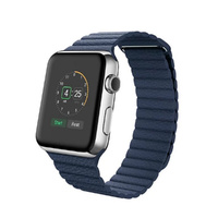 Apple Watch Band Leather Adjustable Magnetic High-fiber Bracelet Strap 42mm Blu