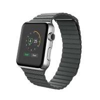Apple Watch Band Leather Adjustable Magnetic High-fiber Bracelet Strap 42mm Grey