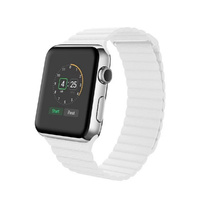 Apple Watch Band Leather Adjustable Magnetic High-fiber Bracelet Strap 42mm WHT