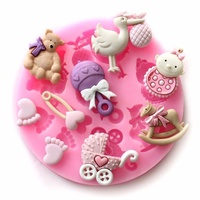 Baby Silicone Mold Cake Decorating Tools Sugarcraft Fondant Mould Pink
