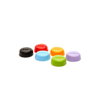 Set of 6 Silicone Beer Savers (Green Orange Purple Red Black and Blue)