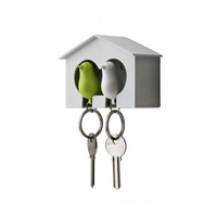 Bird Home Key Holders for Couples White and Green