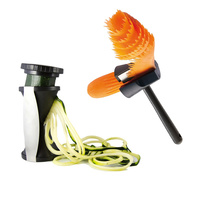 Dual Chef-Style Spiral Slicer & Garnish Grater Pack Black