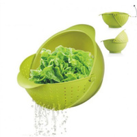 Home Durable Fruit Vegetables Washing Funnel Kitchen Tool Basket Drain Organizer
