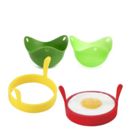 Egg Poachers and Fried Egg Silicone Rings Perfect Egg Frying Pack Mixed Colours