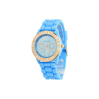 POP LuX - Silicone Quartz Gel Watch Blue