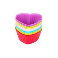 Silicone Cupcake Liners 12 Pack 6 Colors Baking cups Resuable and Nonstick 