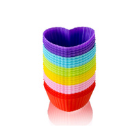 Silicone Cupcake Liners 24 Pack 6 Colors Baking cups Resuable and Nonstick 