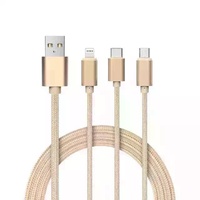 3in1 USB Adapter Charger Micro For Lighting Type-C Sync Cable For iPhone Samsung