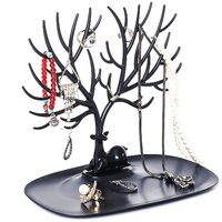 Bracelet Necklace Holder Black  Deer Antler Tree Design