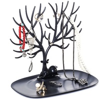 Bracelet Necklace Holder Black Deer Antler Tree Design