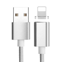 1m Tough Nylon USB Lightning Charging 5V 2.1A 8 Pin to USB 2.0 Magnetic Cable
