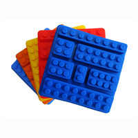DIY Mixed Block Set Lego Mould Ice Cube Red/Blue/Yel 100% Food Grade Silicone