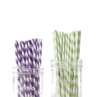 50 x Paper Straws - Bright Coloured Pack