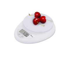 5000g/1g 5kg Food Diet Postal Kitchen Digital Scale White ABS / Stainless Steel