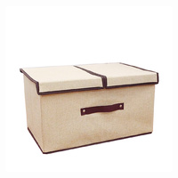 Foldable Fabric Collapsible Storage Organizer (Beige)