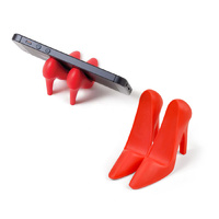 2 x Pairs of Groovy High-Heels Smartphone Stand Red BPA Free ABS