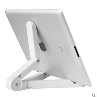 White Universal Folded Desktop Tablet Bracket Cellphone Stand