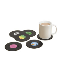 Retro Records Vintage Vinyl Coaster Set