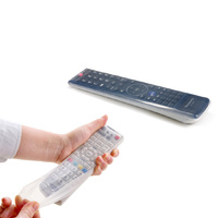 Pack of 2 x Silicone Remote Control Water & Food Protectors tRANSPARENT