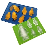 Silicone Lego Block Robot Man Figure Ice Mould Cube Chocolate Baking Making Tray
