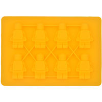 Silicone Lego Block Robot Man Figure Ice Mould Cube Chocolate Baking Tray Yellow