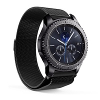 Samsung Gear S3 Milanese Magnetic Loop Stainless Steel Watch Strap Black
