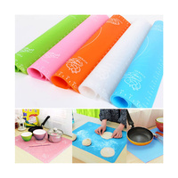 Silicone Rolling Cut Mat Sugarcraft Fondant Cake Icing Tool 50X40CM Brown