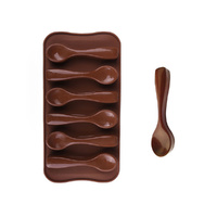 Silicone Spoon Ice Cube Tray Cake Mold Cookie Jelly Mould Baking Tool Brown