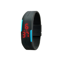 Sporty Silicone - LED Gel Watch Black