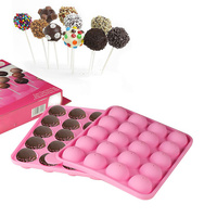 Silicone lollipop mold tray (20 holes) 100% BPA Free Silicone Pink