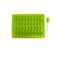 DIY BPA Free Silicone Gummy Bear Making Mold Kit Worm Snake Shape Green