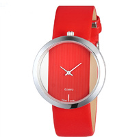 Fashion Hollow Quartz Watch Female Watches (Red)