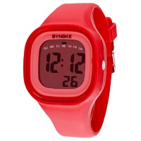Jelly Diving & Swimming Waterproof Digital Watches Wrist Sports (Red)