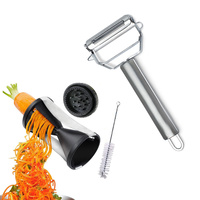 Ultimate Prep Chef Peeler and Garnish Grater Kitchen Tools with Gadget Cleaner