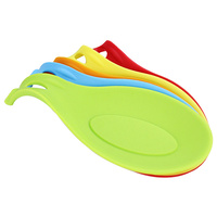 Silicone Heat Resistant Spoon Fork Mat Rest Utensil Classic Holder Kitchen Tool