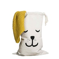 Kids Bedroom Laundry Basket Washing Washing Hamper Toy Storage Bag - Dog Design