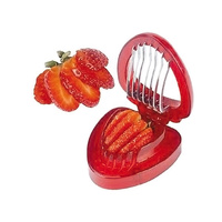 Strawberry Slicer 100% BPA Free Plastic Red
