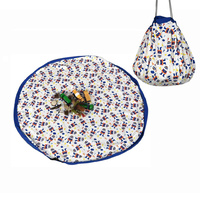 Tidy Toy Mat Lego Floor Playmat Storage Bag (Diameter 140cm) Robot