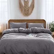 Duvet Cover Quilt Set Flat Cover Pillow Case Essential Black Double
