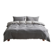 Duvet Cover Quilt Set Double Flat Cover Pillow Case Grey Inspired