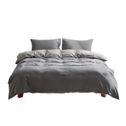Duvet Cover Quilt Set Queen Flat Cover Pillow Case Grey Inspired