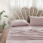Sheet Set Bed Sheets Set King Flat Cover Pillow Case Purple