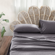 Sheet Set Bed Sheets Set Queen Flat Cover Pillow Case Black Essential