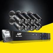 UL-Tech CCTV Security System 2TB 8CH DVR 1080P 8 Camera Set