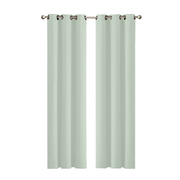2x Blockout Curtains Panels 3 Layers - Green