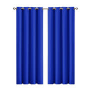 2 Panels Blue 40x108 Inches Blockout Curtains